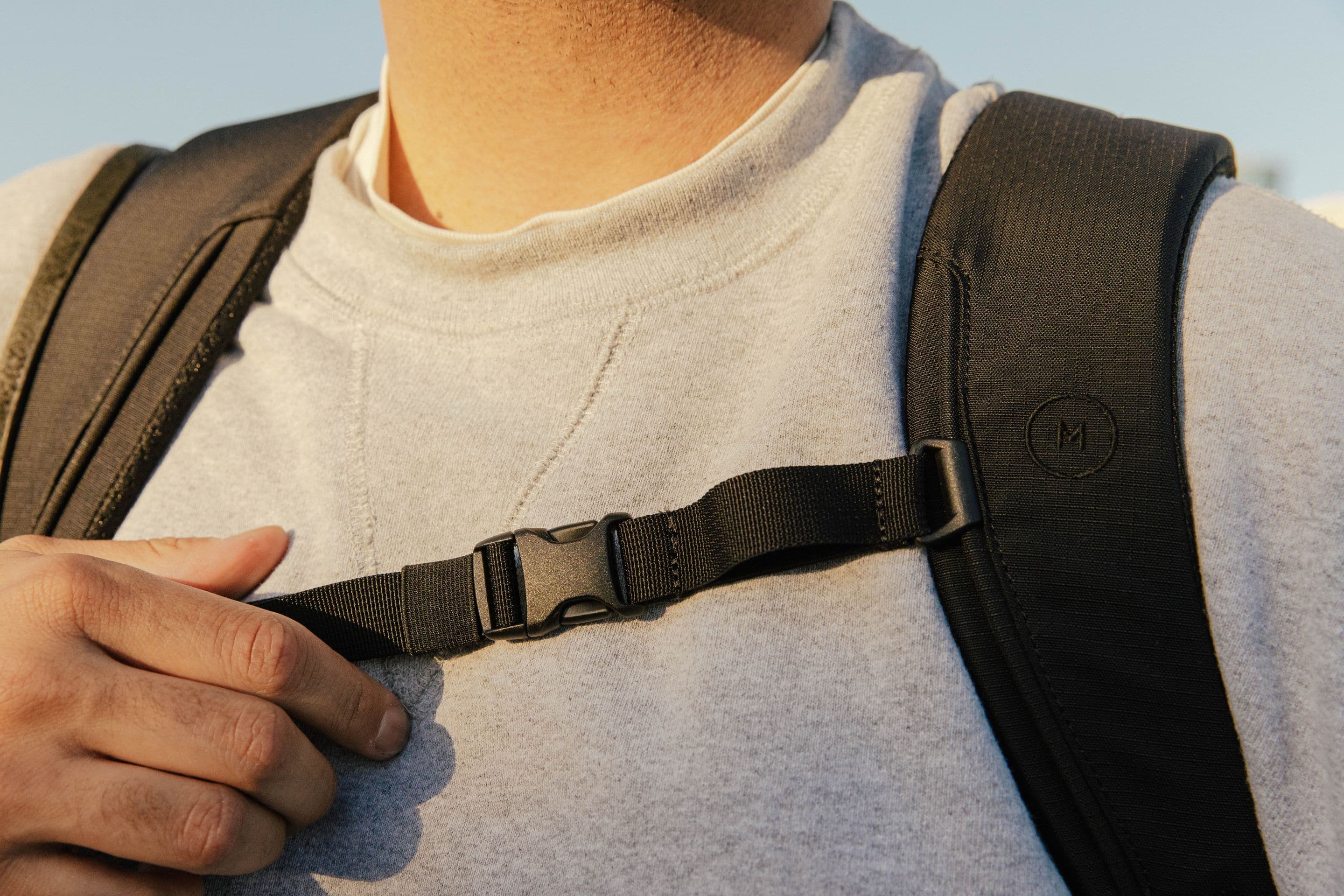 Chest strap ensures it'll stay on your body.